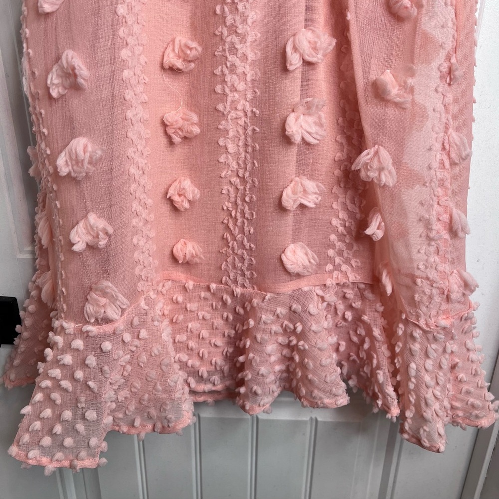 Pink Lily Women’s Textured Ruffle Adjustable Straps Mini Dress. Medium. NWOT - Picture 8 of 14